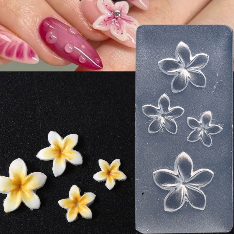 Inste Nail Art Khuôn Silicon Làm Móng Mẫu Khuôn Hoa Móng Tay Nghệ Thuật Trang Trí