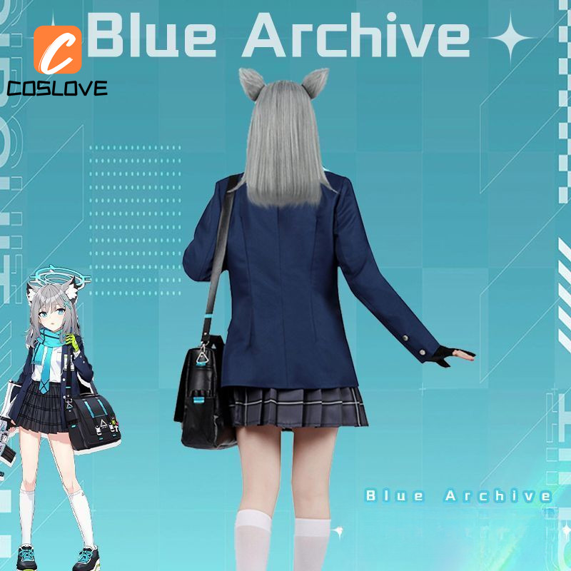 Anime Trò Chơi Xanh Lưu Trữ Sunaokami Shiroko Cosplay Quần Áo Trọn Bộ Trang Phục Phù Hợp Với Bé Gái Đầm JK Đồng Phục Cosplay Đầm