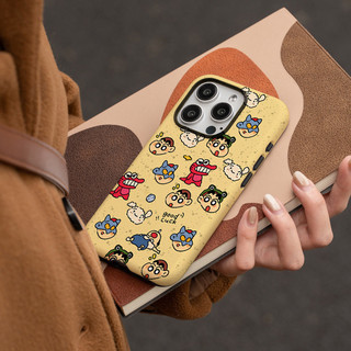 Ốp điện thoại 2 trong 1 Crayon Shin chan Apple 16 Pro iPhone 15 Pro Max Phim mới 14 / 13 Sáng tạo 12 / 11 Pro Max 7 / 8 Plus Vỏ điện thoại