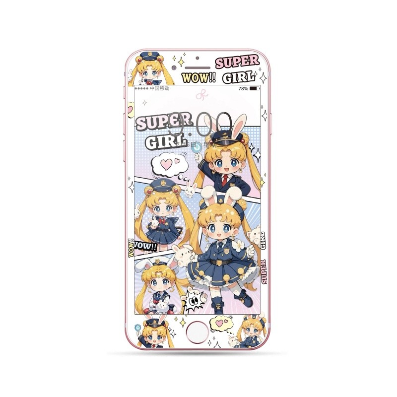 3d 9H Phim Hoạt Hình Bảo Vệ Màn Hình 4.7 5.5 inch Kính Cường Lực Cho iphone 5 5s 4 4s se 6 6s 7 8 plus se2 se3