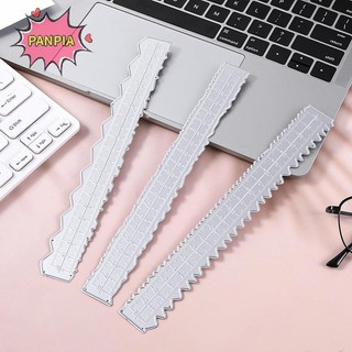 Pnpia 3 Cái Thước Giấy Xé Cạnh Không Đều Dụng Cụ Đo Kim Loại Giấy Stencil Giấy Ripper Dụng Cụ Làm Thẻ Thêu Boutique