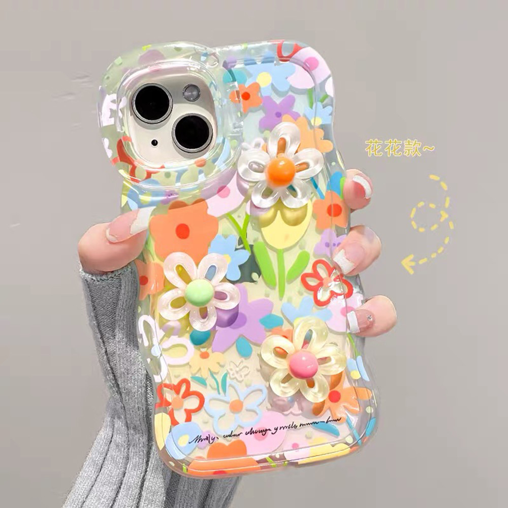 Nhiều Màu Sắc Hoa Hướng Dương Sóng Hai Chiều Stealth Giá Đỡ Ốp Lưng Điện Thoại iPhone 17ProMax 16Plus 15 14 13 12 11 Vỏ Bảo Vệ Chống Sốc