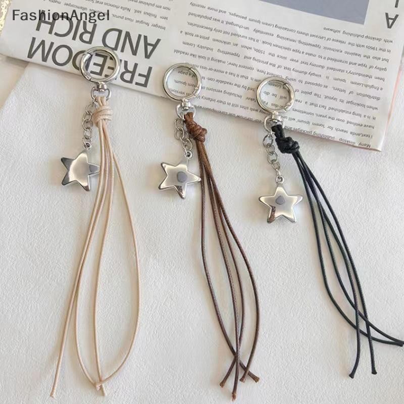 FashionAngel Dây Da Móc Khóa Ngôi Sao Quyến Rũ Mặt Dây Chuyền Móc Khóa Thời Trang Đơn Giản Phù Hợp Với Túi Trang Trí Phụ Kiện Trang Sức VN