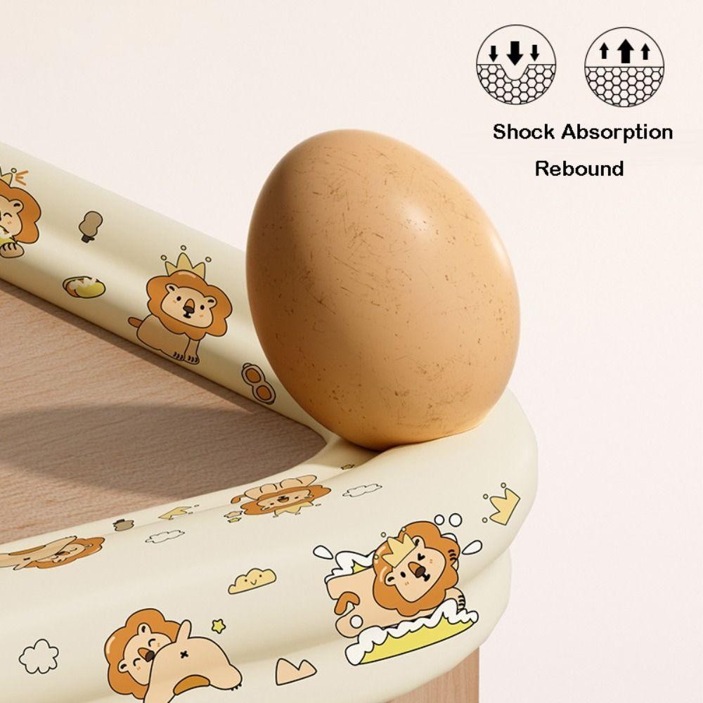 Đệm chống va chạm BAMBOOB, Dải bảo vệ cạnh bàn làm việc an toàn cho bé, Họa tiết kỹ thuật số hoạt hình bền bỉ Làm dày 2m Bảo vệ góc tường Đầu giường