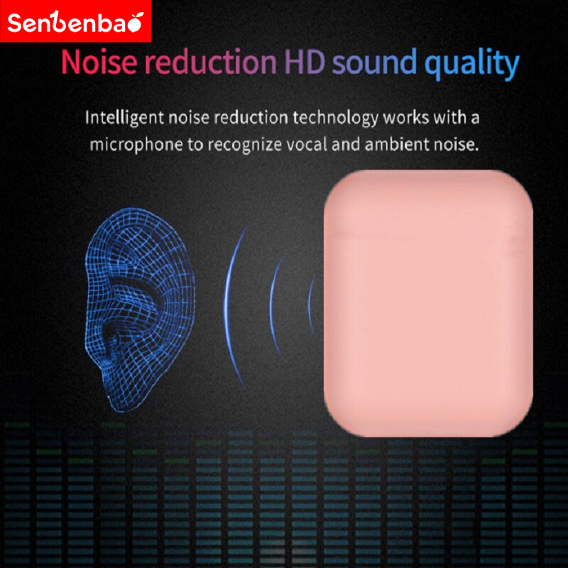 Tai nghe Bluetooth Senbenbao mini i12TWS tws Độ trễ thấp V5 Chống nước cảm ứng tuyệt vời ENC Cách âm vật lý phù hợp cho bé trai và bé gái Quà tặng chơi game ngoài trời cho tất cả các điện thoại
