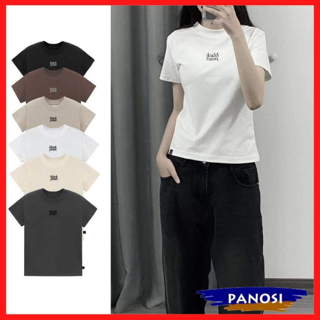 Áo baby tee nữ áo thun nữ cổ tròn tay ngắn black fearl hot trend A142 PANOSI