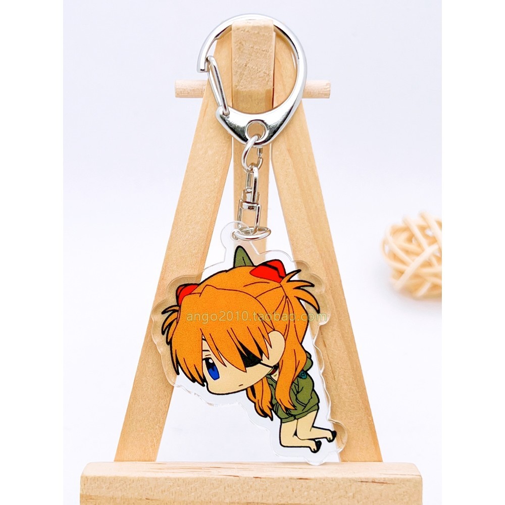 Phụ kiện mua 2 tặng 1 ~ Móc khóa acrylic EVA Neon Genesis Evangelion Asuka Ayanami Rei Nagisa Kaoru treo mặt dây chuyền