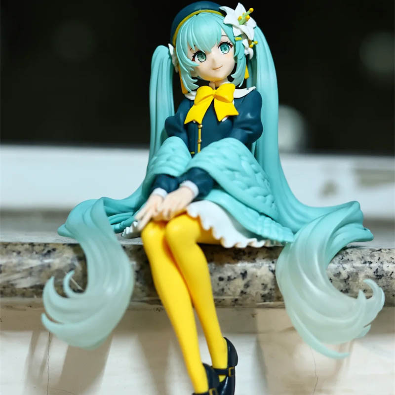 Hatsune Miku Anime Hình Tư Thế Ngồi Hoa Cổ Tích Miku Nhân Vật Hành Động PVC Bộ Sưu Tập Trang Trí Mô Hình