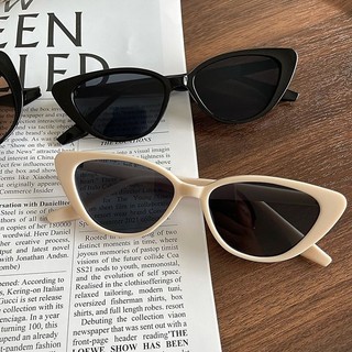 Kính râm mắt mèo thời trang cá tính dành cho nữ Kính râm màu đen cổ điển