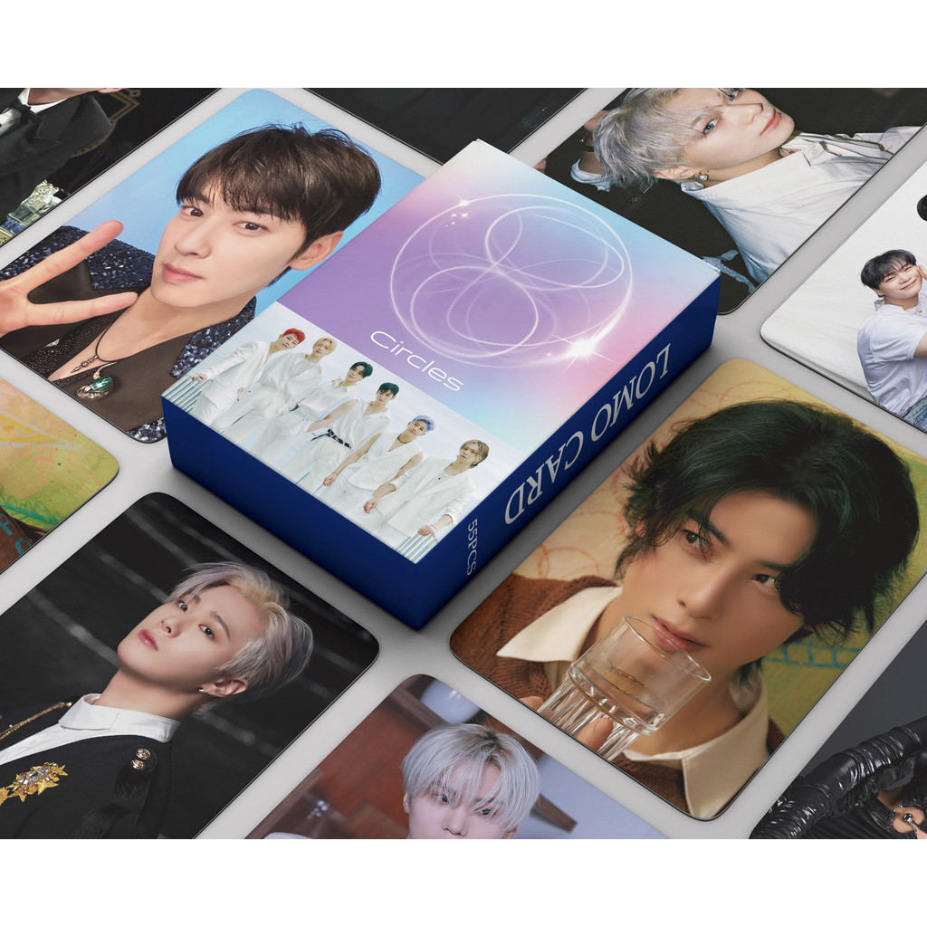 55 Chiếc ASTRO Photocards Vòng Tròn Kỷ Niệm 8 Năm Lomo Cards JIN MJ Cha EunWoo Yoon San-Ha Rocky Moon Bin Kpop Bưu Thiếp YM