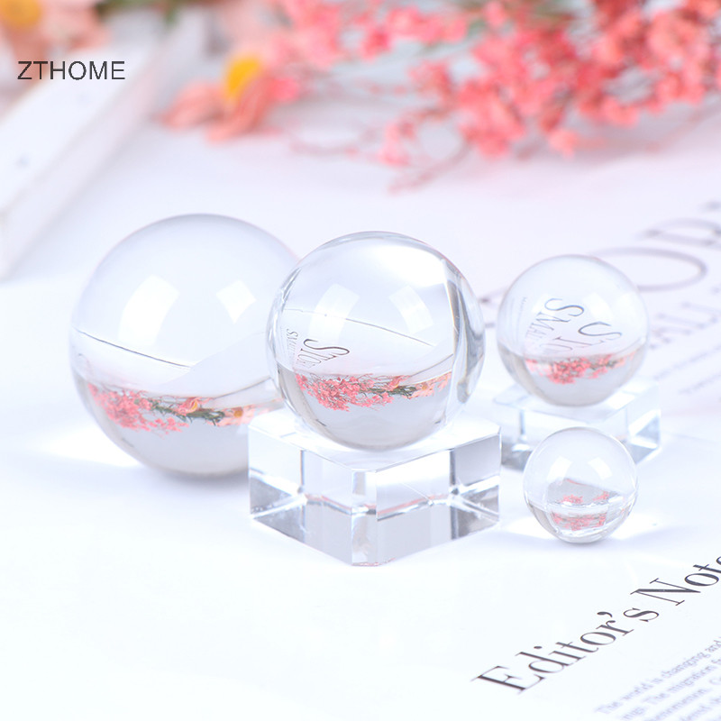 Zthome 1 Quả Cầu Pha Lê Trong Suốt Chữa Bệnh Quả Cầu Đạo Cụ Chụp Ảnh Trang Trí Nhà HOT