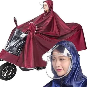 Áo mưa đi xe máy 1 người và 2 người che phủ toàn thân, kèm kính chắn mưa tiện lợi [ Hàng Tốt ]