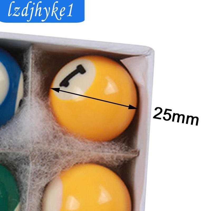Bộ 16 Quả Bóng Bi-a Mini, Bộ Nhỏ 25 Mm Bi-a Nhỏ Để Giải Trí, Thể Thao Và Tập Gym