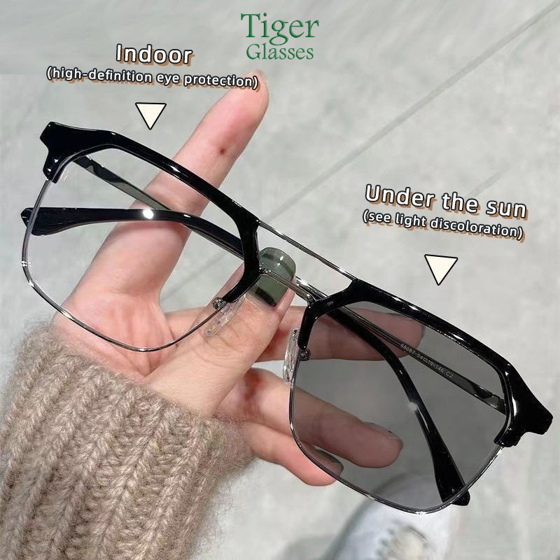 Màu Sắc Mắt Kính Cận Thị Thay Đổi Màu Sáng Chống Tia Sáng Xanh Dương Cho Cả Nam Và Nữ 001