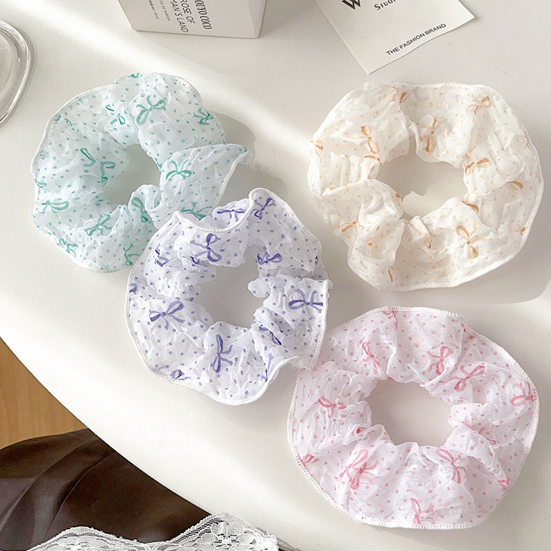 [Yunyuan] Nơ xếp ly mùa xuân hè mới Dây buộc tóc ruột lớn ngọt ngào Nữ tính cao cấp Sense Head Rope Dây cao su đuôi ngựa Phụ kiện tóc nữ