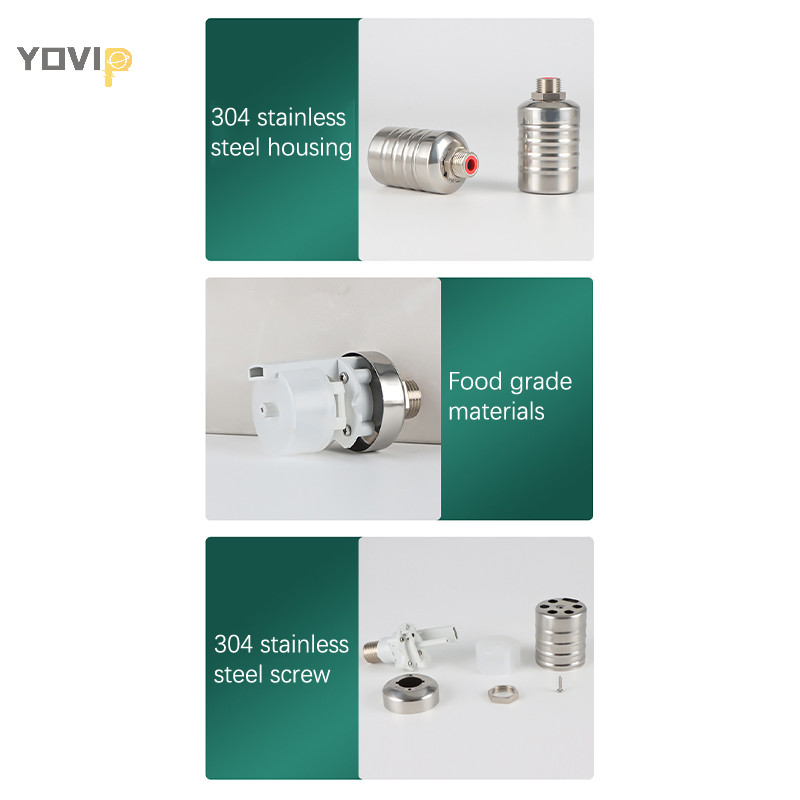 Van phao điều khiển mực nước hoàn toàn tự động bằng thép không gỉ YOVIP 304, Van phao tự động tắt cho nước VN
