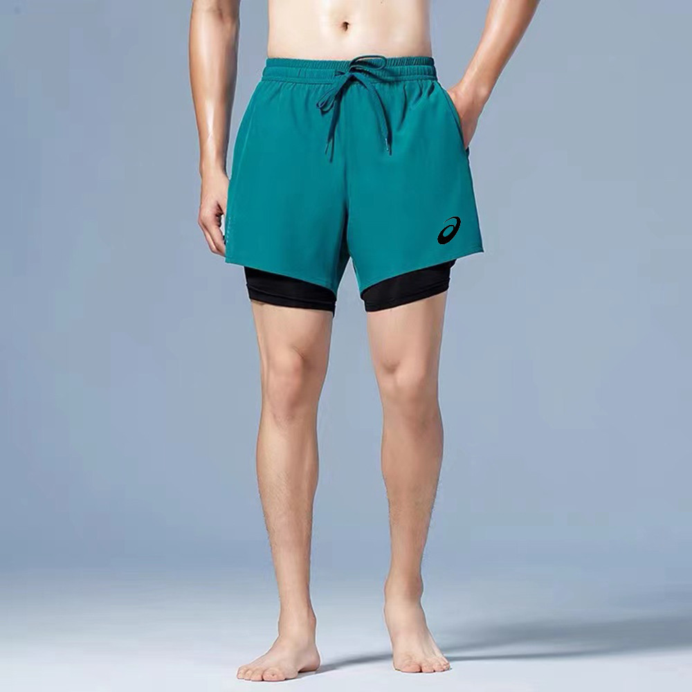 Quần Short Chạy Bộ Mới Nam Thể Thao Marathon Đường Đua Và Trường Nhanh Khô Lót Chạy Giả Hai Miếng Tập Thể Dục