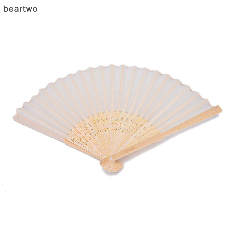 < Beartwo > 1 Máy Tính Ngà Cô Dâu Tre Trung Quốc Lụa Tay Quạt Cưới Ủng Hộ Khách Quà Tặng Nóng Đẹp