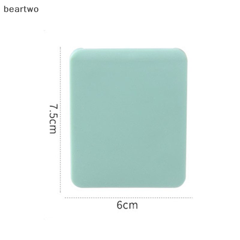 < Beartwo > Gương gấp bằng nhựa Túi Gương trang điểm cầm tay Mini Gương du lịch Gương nhỏ Vanity Có thể gập lại Dụng cụ mỹ phẩm nhỏ gọn Đẹp