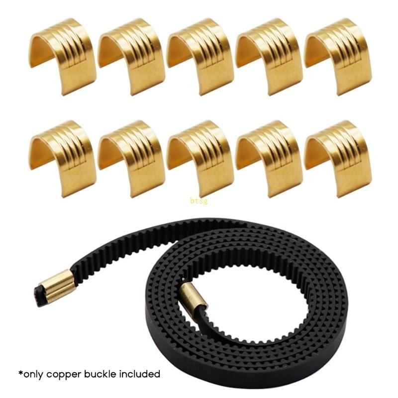 Bt 10 Chiếc Khóa Đồng GT2 Dây Thời Gian Phụ Kiện Mở Thời Gian Đai Cao Su X-Y Trục 3D Máy In Phần 6 Mm Chiều Rộng Cho Ender3