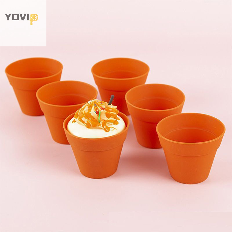 Yovip 1 Cốc khuôn silicon DIY Muffin, pudding, nướng bánh, dụng cụ làm bánh VN