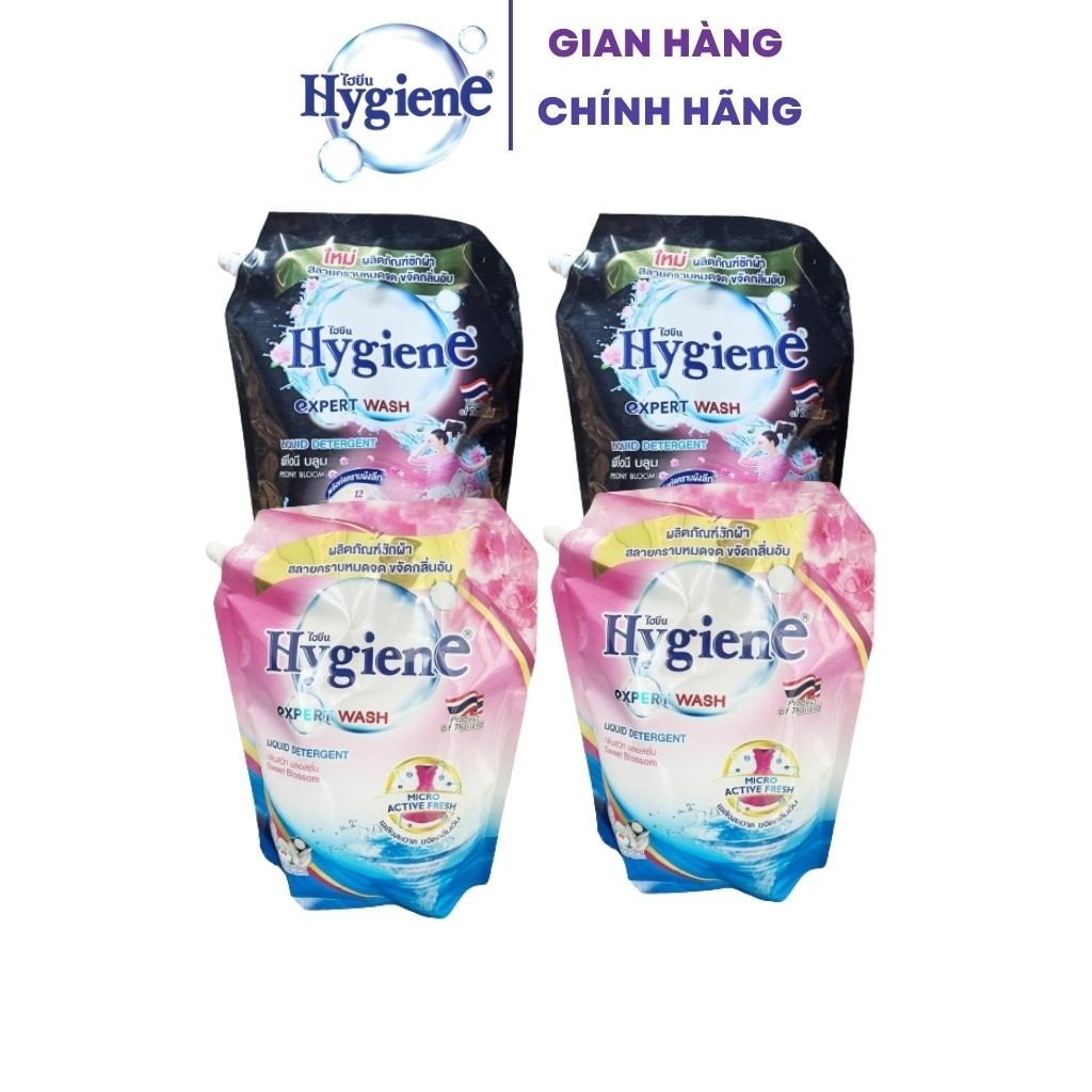 (TRỢ GIÁ) Nước giặt Thái Lan Hygiene túi 1800ml kết hợp xả vải giúp áo quần thơm lâu  !