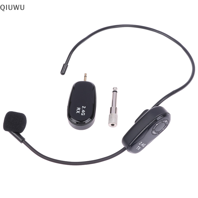 Tai nghe QIUWU Bộ phát micrô không dây 2.4G có đầu thu cho bộ khuếch đại giọng nói.