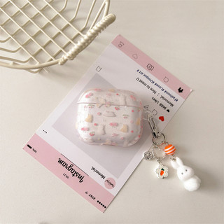 Chú thỏ hoa cho AirPods 1 / 2 3 Pro Pro2 Pro3 Airpod4 Bộ tai nghe Vỏ bảo vệ Bluetooth không dây AirPods pro2 Pro3 3 4 Vỏ bảo vệ tai nghe
