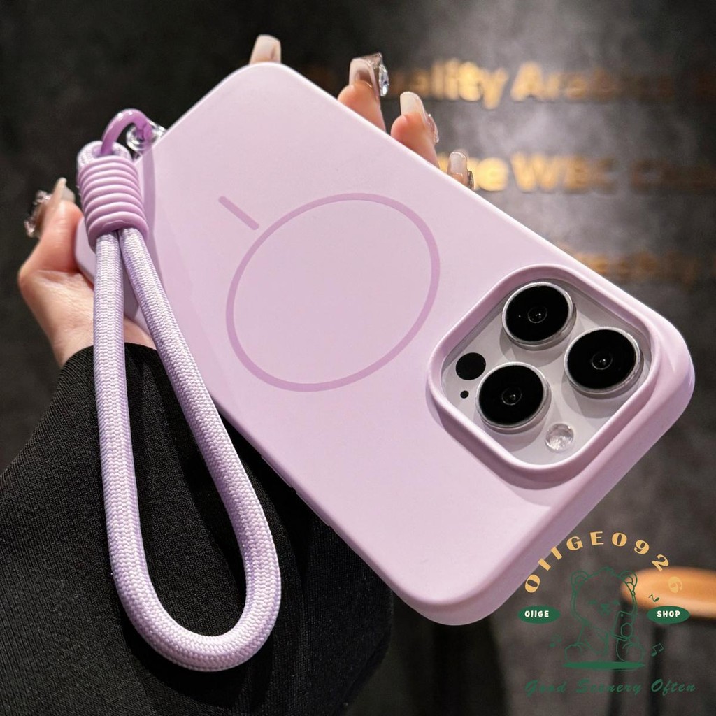 [Vỏ dây buộc] Vỏ điện thoại từ tính lỏng cảm giác da iphone16 Pro Max 15 14 13 12 11 cho vỏ iPhone Vỏ mềm silicon TPU chống sốc