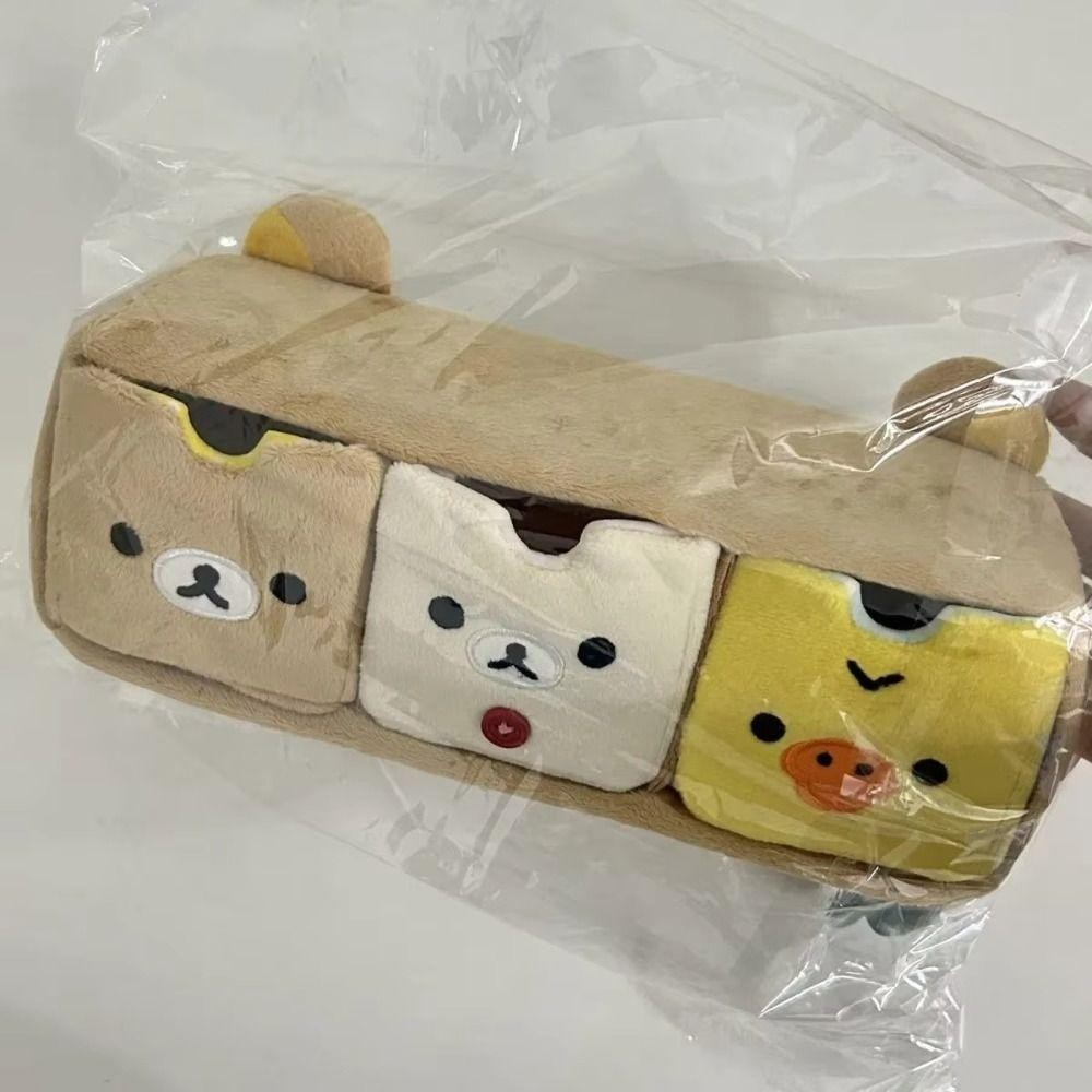HIGHVIEWLS Rilakkuma Tủ quần áo gấu thư giãn, Lưu trữ văn phòng phẩm hoạt hình vui nhộn, Lưu trữ máy tính để bàn Kawaii sang trọng 2025