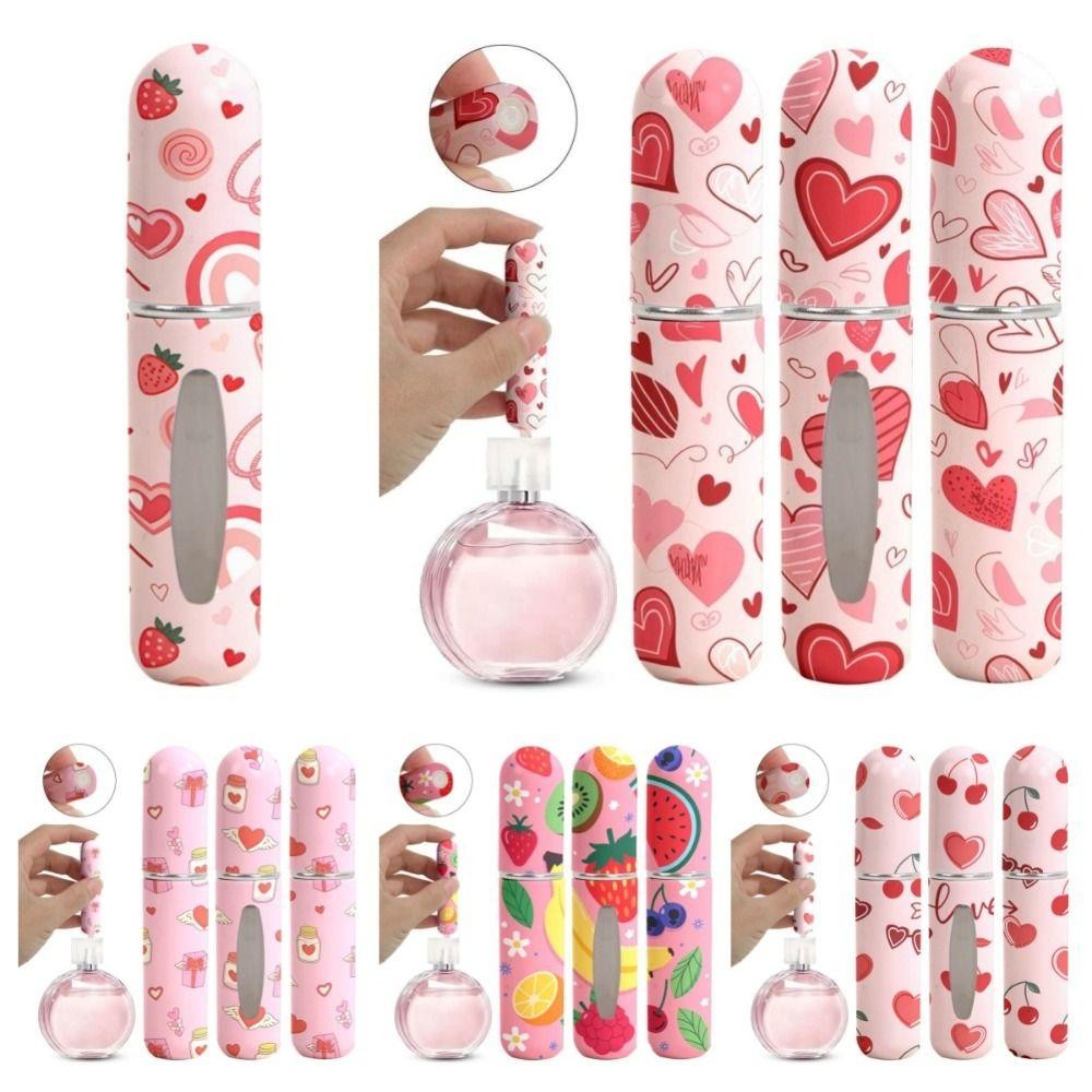 Chai Nước Hoa Mini EBINLANDS, Chai Xoay Xịt Cồn Tinh Dầu 5ml, Chai Xịt Dễ Thương Bình Atomizer Có Thể Đổ Lại Hộp Đựng Mỹ Phẩm Rỗng Du Lịch