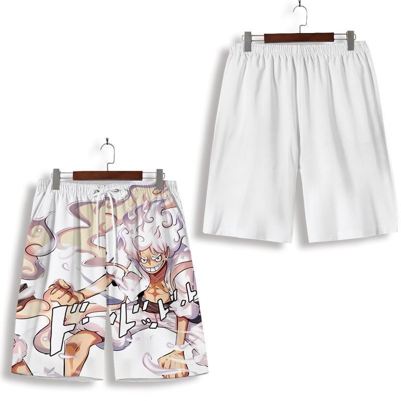 Quần short ONE PIECE cho nam, quần short in hình Anime Gear Fifth Luffy, quần short bãi biển mới cho thanh niên