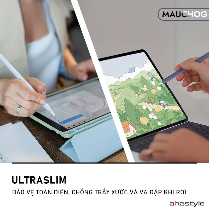 Ốp Case Silicon Ahastyle Siêu Mỏng Hỗ Trợ Sạc Không Dây Cho Apple Pencil 2