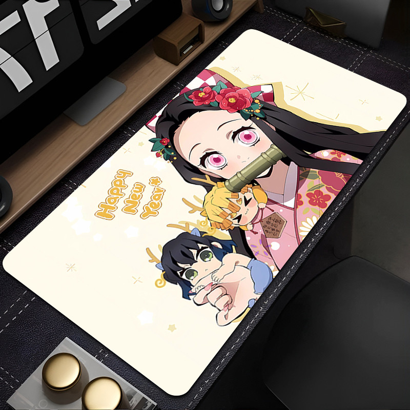 Miếng Lót Chuột Máy Chơi game Lớn Máy Tính Bàn Phím Miếng Lót Bàn Chống Trơn Trượt Hoạt Hình Miếng Lót Bàn PC Thảm Demon Slayer Nezuko Mousepad XL