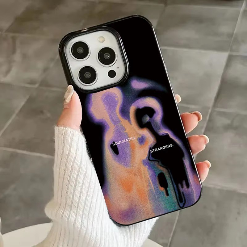 Ốp điện thoại bóng chữ bí ẩn Punk Dark cho iPhone 16 Pro 15 14 13 12 11 Pro Max 16E X XS XR 7 8 Plus Vỏ chống sốc mềm