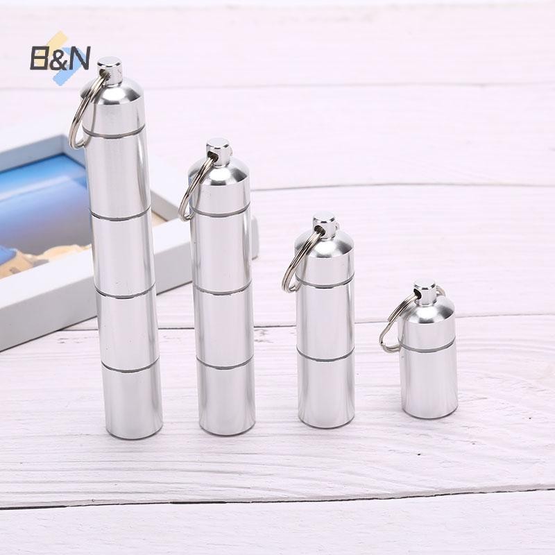 Hộp đựng thuốc nhôm hình viên nang B & N 17mm Hộp đựng thuốc chống nước Hộp đựng chìa khóa.