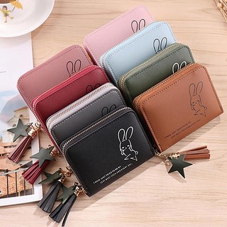 [GOU] Ví Nữ Nhỏ Ngắn Ví Bé Gái Dễ Thương Dây Kéo Da Ví Đựng Tiền Xu Nữ Ví Cầm Tay Ví VN