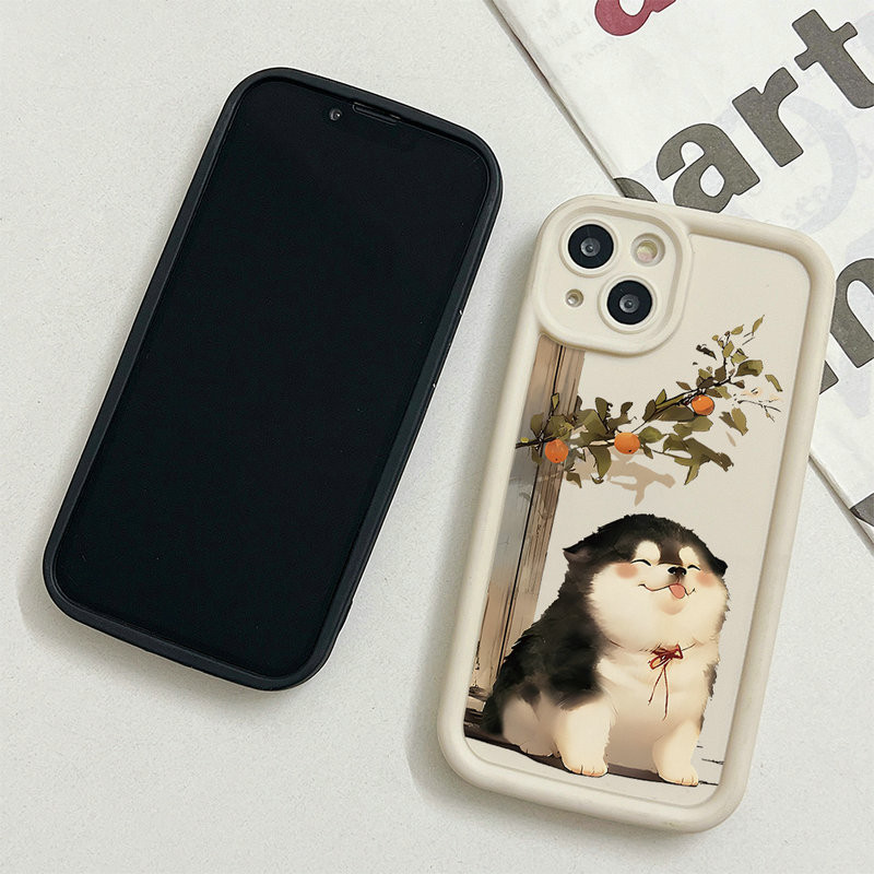 Ốp Lưng Cho Samsung Galaxy S25 S24 S23 S22 S21 S20 Plus Ultra FE M55 M54 M51 A56 A55 A54 A53 A52 A51 A50 A73 A72 A71 Thiết Kế Mắt Thiên Thần Chống Rơi Họa Tiết Trái Cây Và Chó Nụ Cười Dễ Thương