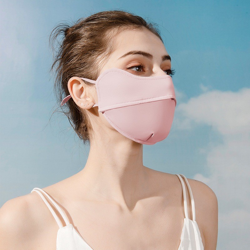 Khẩu trang vải chống tia UV chống nắng bụi UPF50+ kín mặt HUMI chất vải mềm mát co giãn 4 chiều