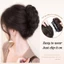 ESSENCEH Bun Head Tóc Giả, Kẹp Tóc Nâu Tự Nhiên, Phụ Kiện Tóc Lông Tơ Tổng Hợp Màu Đen Thời Trang