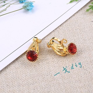 Phụ kiện trang sức tự làm 12 * 12MM Kẹp tai có thể gập lại Kẹp tai vít bằng đồng đặc biệt cho tai không đục lỗ Bảo quản màu sắc 1 cái