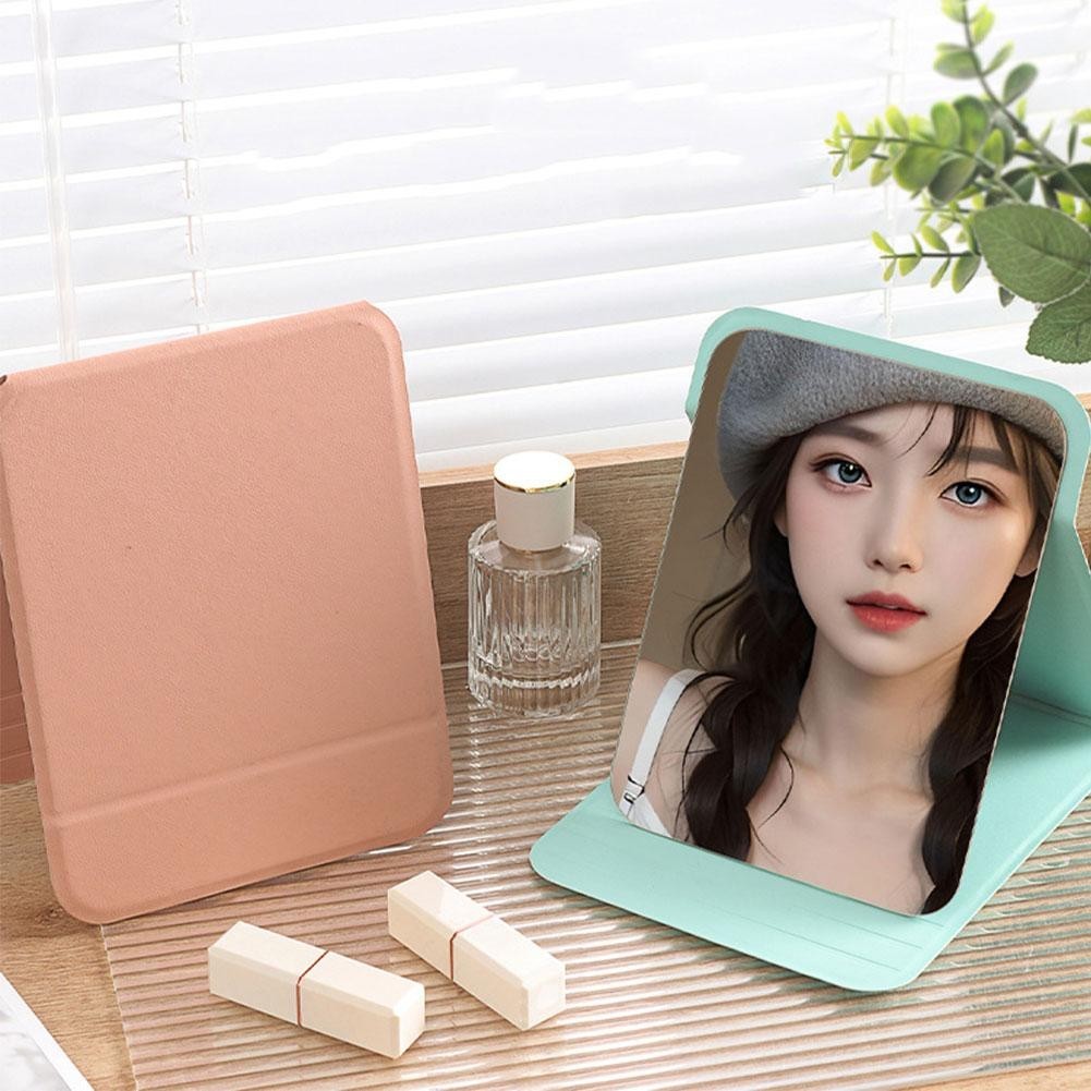 Vanity Gương Trang Điểm Độ Nét Cao Để Bàn Đứng Gấp Di Động Trang Điểm Trọng Lượng Cầm Tay L2u4