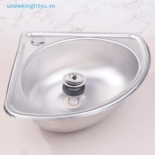 Unewtyu RV Bồn Rửa Chén Phòng Tắm Không Gỉ Chậu Cắm Trại Góc Rau Motorhome Thanh Thép Nhỏ Bát Đơn Thả Bồn Tắm VN