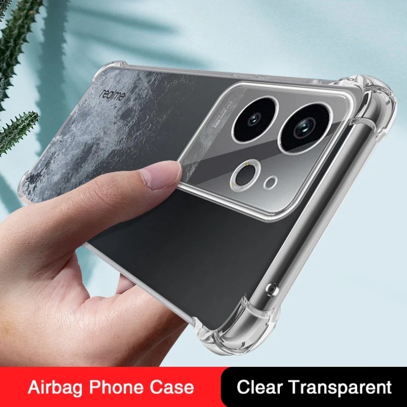 Ốp Điện Thoại Trong Suốt Mềm Sang Trọng Cho Realme GT6 GT 6 5G Trung Quốc Global Capa Túi Khí Chống Sốc Bảo Vệ Ống Kính Mặt Sau Silicon