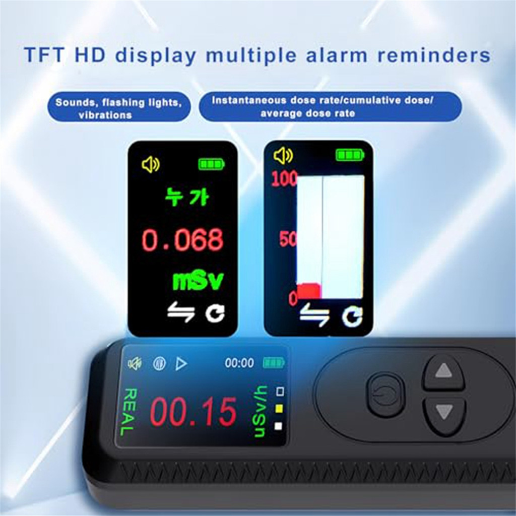 [S Z] Máy dò bức xạ hạt nhân Geiger, Máy đo bức xạ tia X Beta Gamma có độ chính xác cao Máy đo liều phóng xạ Mini,