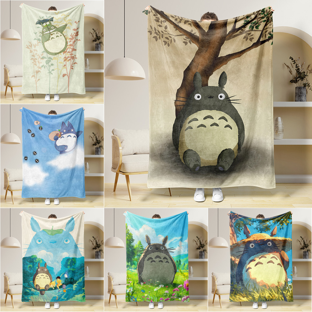 Hàng Xóm Của Tôi Totoro Flannel Chăn Một Mặt In Flannel Chăn Điều Hòa Không Khí Chăn Món Quà Tốt Nhất Cho Người