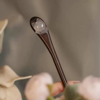 Kẹp tóc bằng gỗ cáo nhỏ dễ thương đầu sườn xám phụ kiện