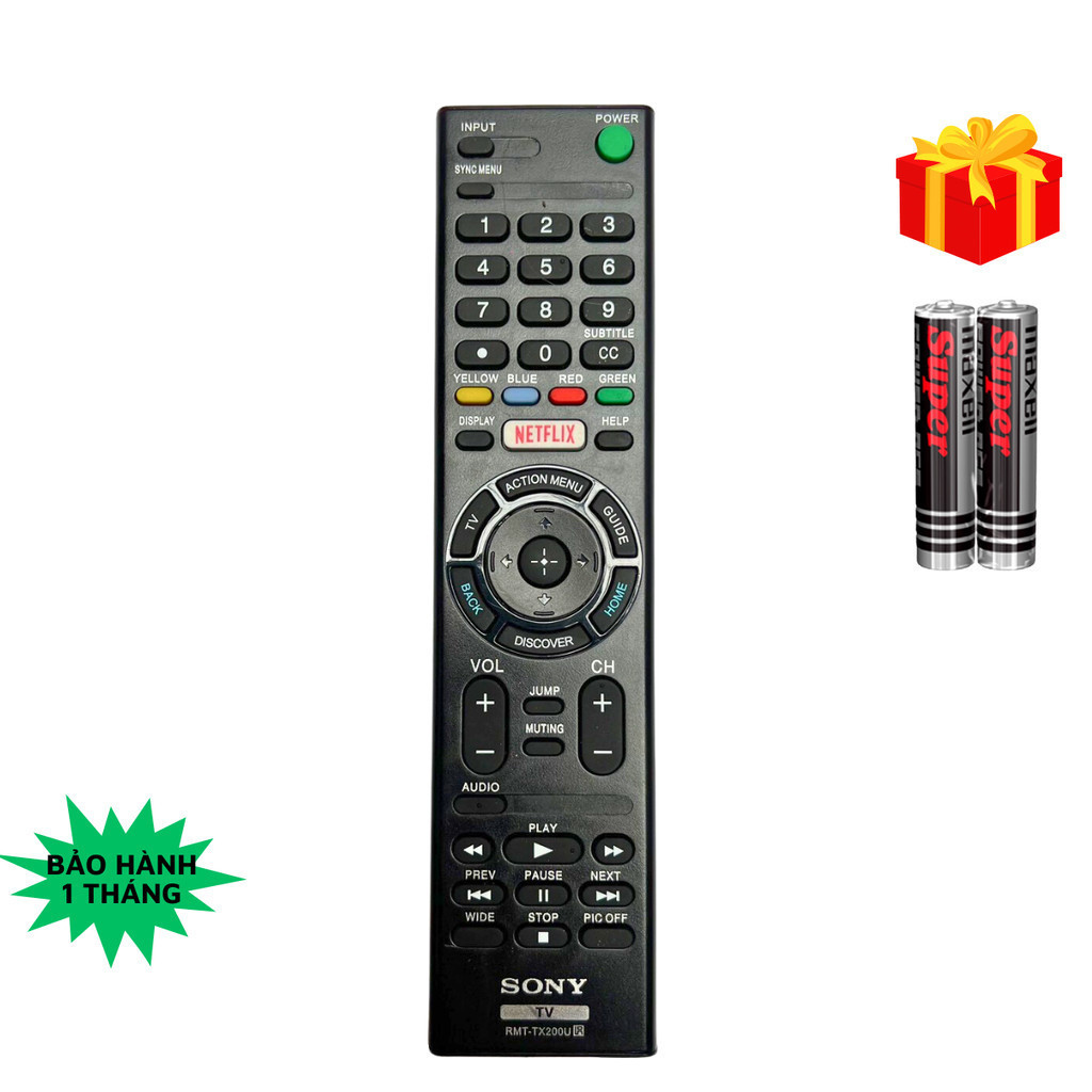 Remote điều khiển tivi SONY Mã 17 RMT-TX200U, điều khiển TV Sony ...