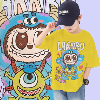 2024 Labububupu Pop Mart Áo Sơ Mi Cho Trẻ Em Tay Ngắn Dễ Thương Và Thoải Mái Phù Hợp Với Nhiều Màu Sắc Labu Boo