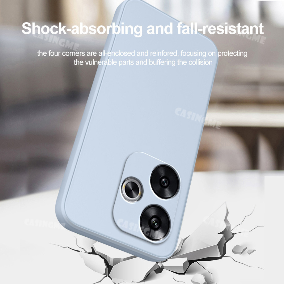 Redmi 13 2024 Vỏ Lỏng Vuông Cho Redmi 13 4G Redmi13 13Redmi 4G 5G 2024 Vỏ Điện Thoại Silicon Vuông Vỏ Mềm Chống Sốc